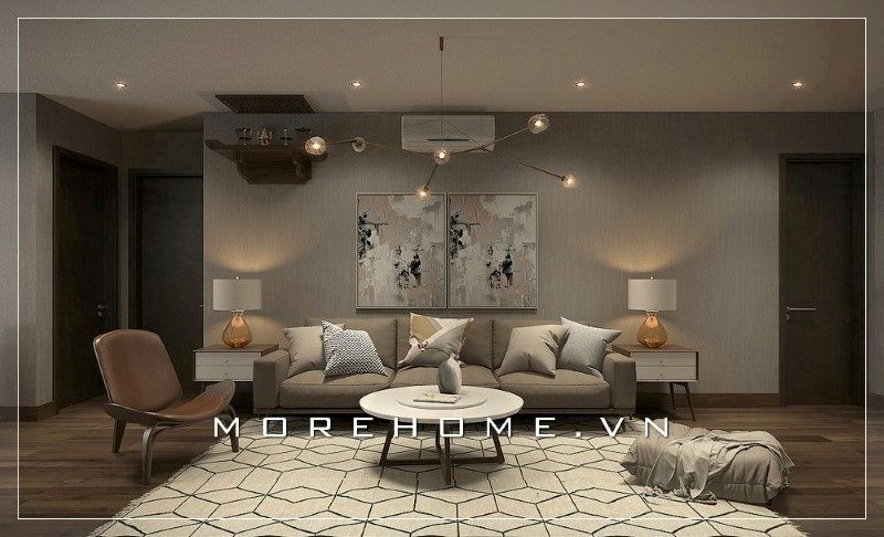 Mang sự tinh tế và ấn tượng đến với không gian sống của gia đình bằng mẫu thiết kế phòng khách chung cư của Morehome.