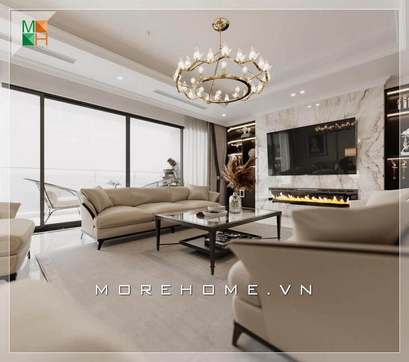 Sofa cao cấp mang đến vẻ đẹp sang trọng và đẳng cấp cho phòng khách của ngôi nhà.